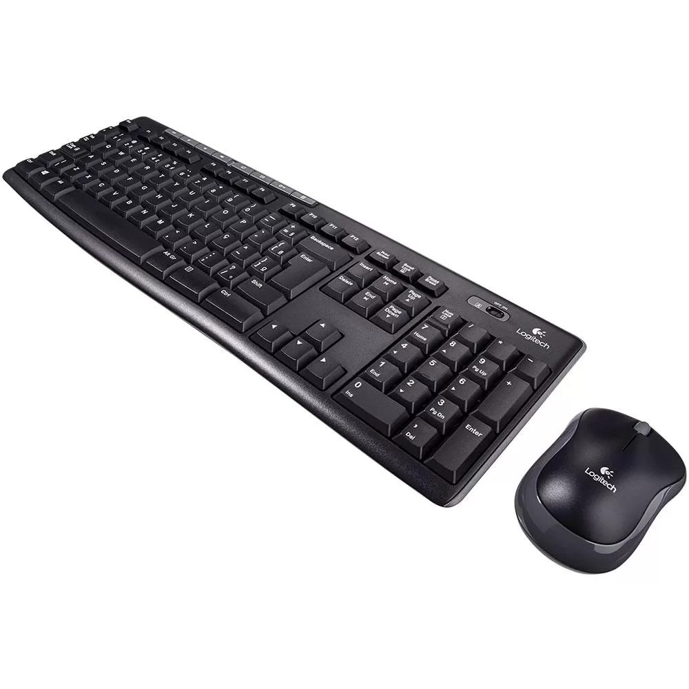 Teclado e Mouse Logitech MK270 Sem Fio Multimídia ABNT2