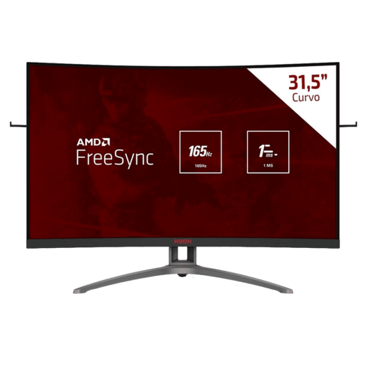 MONITOR GAMER AOC AGON W-LED 31.5´ WIDESCREEN CURVO, FHD, HDMI, DISPLAYPORT, FREESYNC, 165HZ, 1MS - AG323FCXE